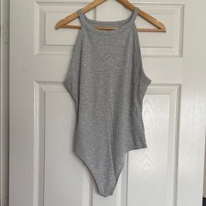 NWOT American Eagle Outfitters Gray Halter Bodysuit